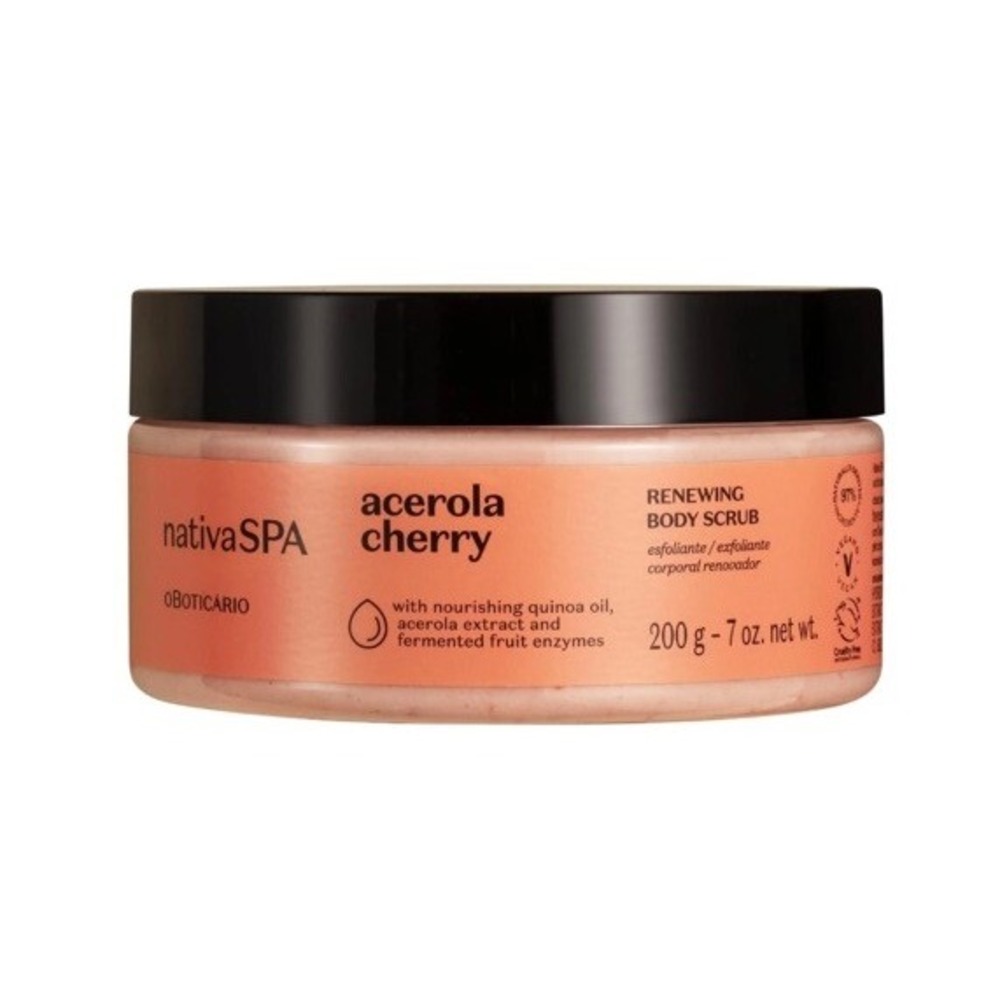 NEW Nativa SPA by O‎ Boticario Acerola Cherry Renewing Body Scrub Exfoliating